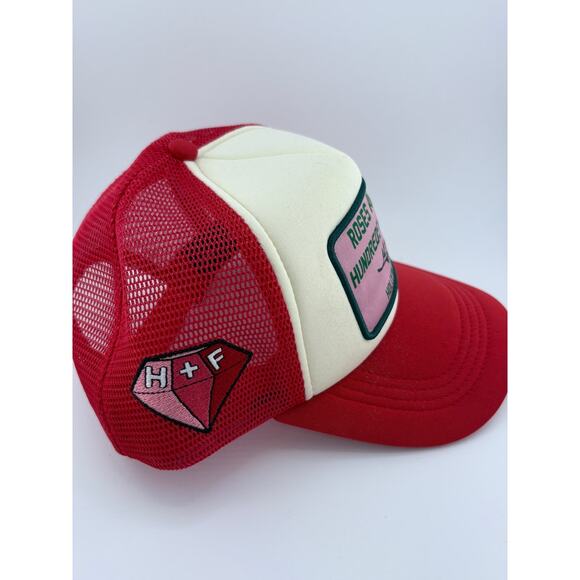 HOMME+FEMME POETRY TRUCKER HAT RED/WHITE - Picture 1 of 3